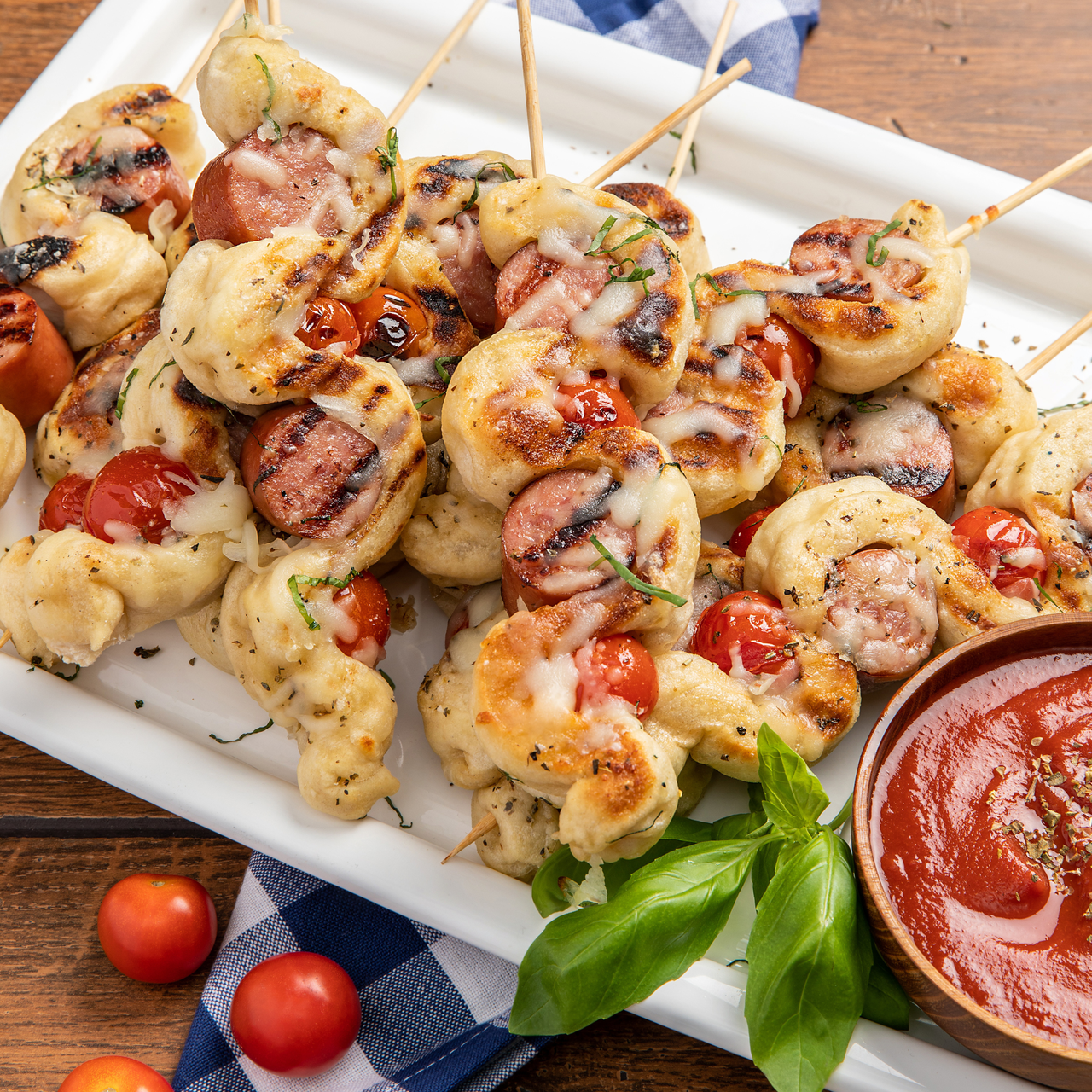 Sausage Pizza Skewers