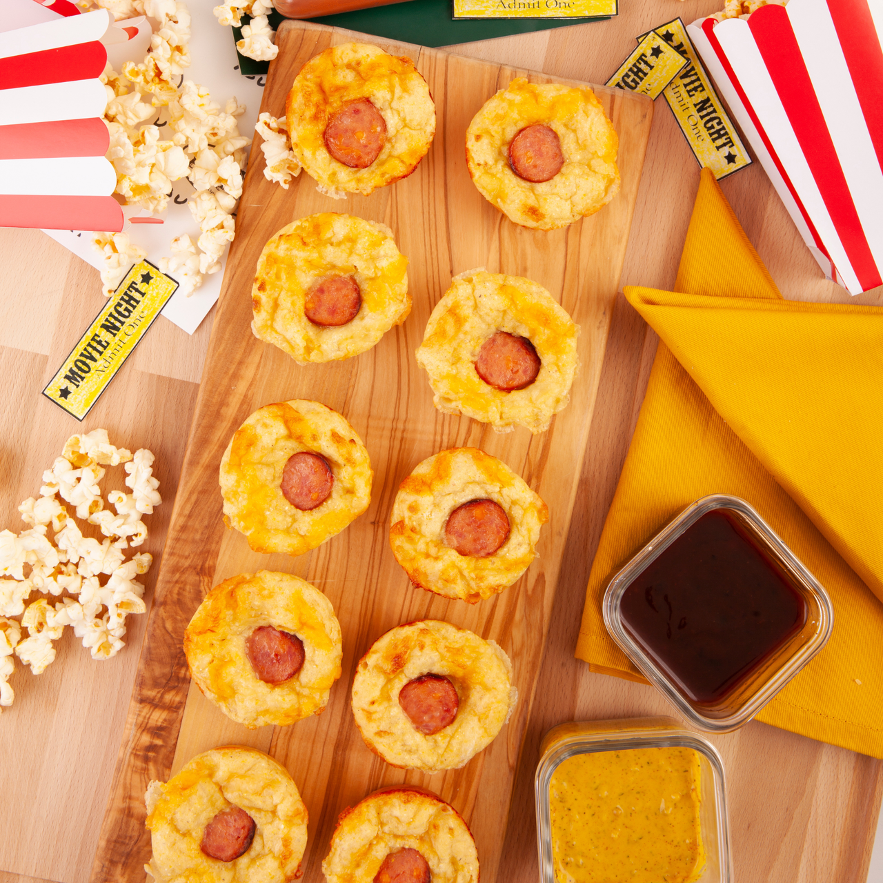 Cornbread Sausage Cheddar Bites | Eckrich