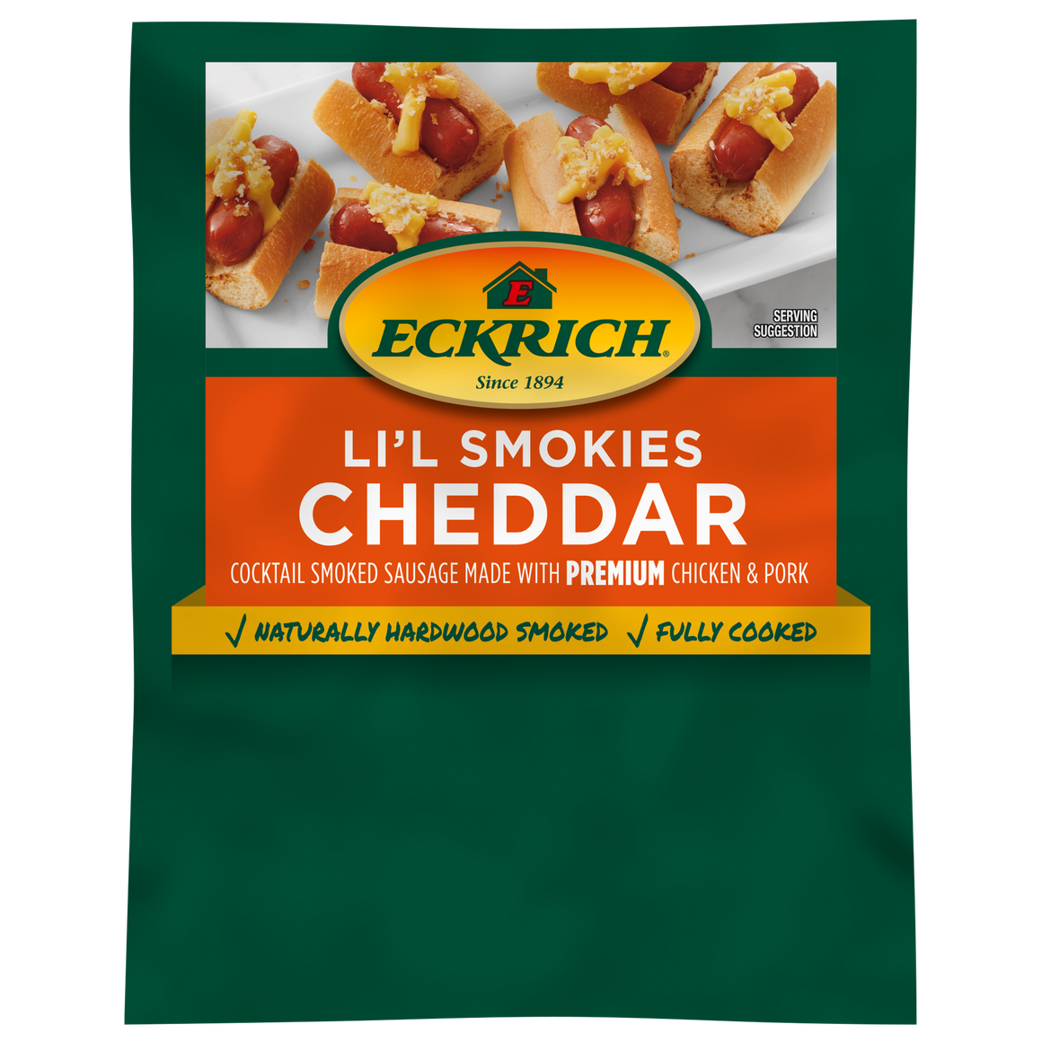 Li’l Smokies Cheddar Cheese Cocktail Smoked Sausage