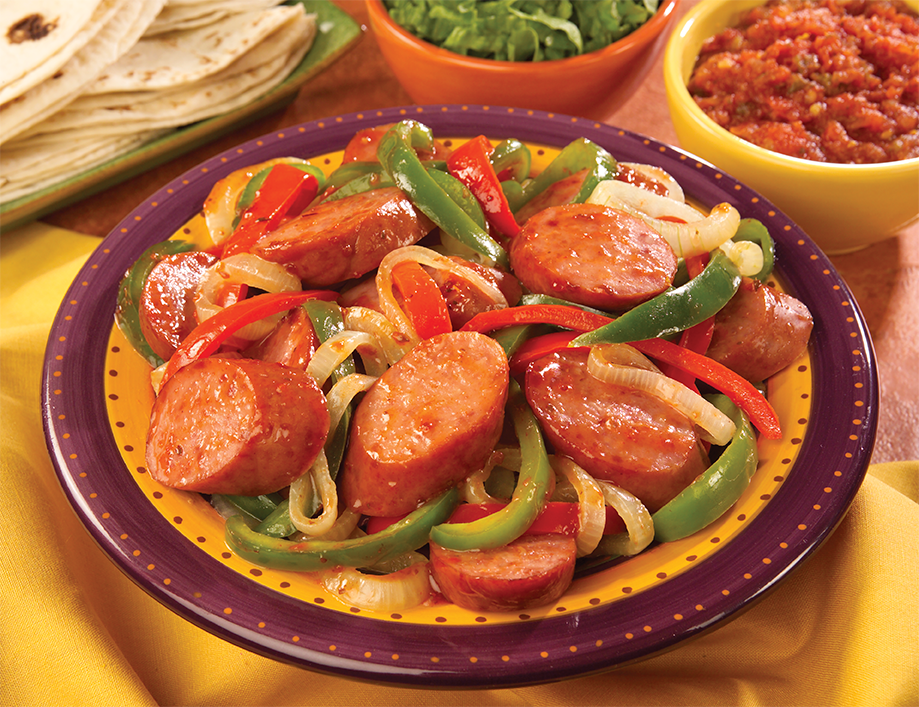 Fast and Fabulous Smoked Sausage Fajitas