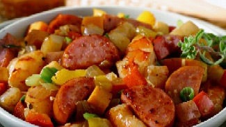 Smoked Sausage & Shrimp Jambalaya Hash | Eckrich