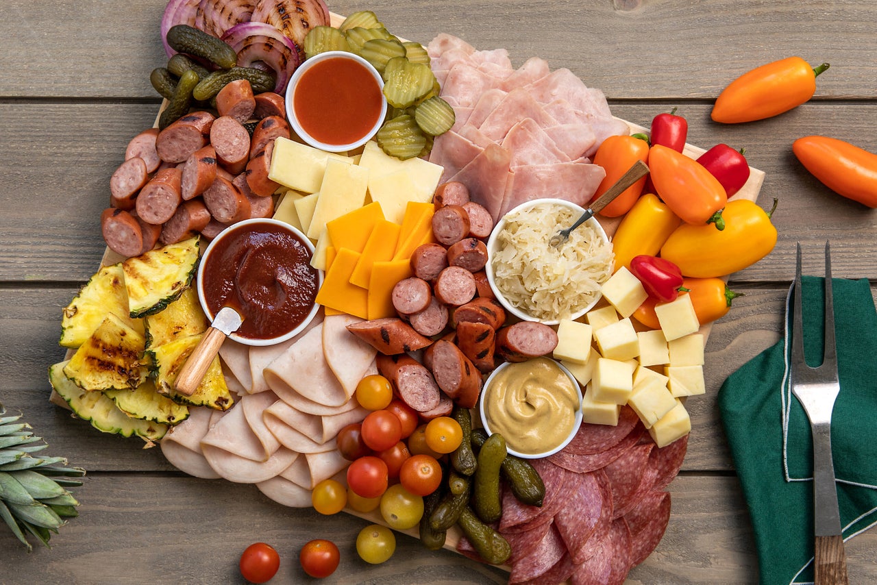 Grilled Sausage Snack Board