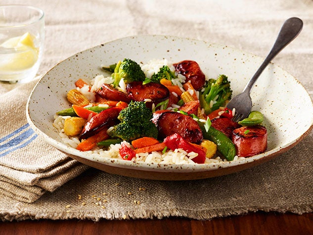 Veggie Smoked Sausage Stir-Fry | Eckrich