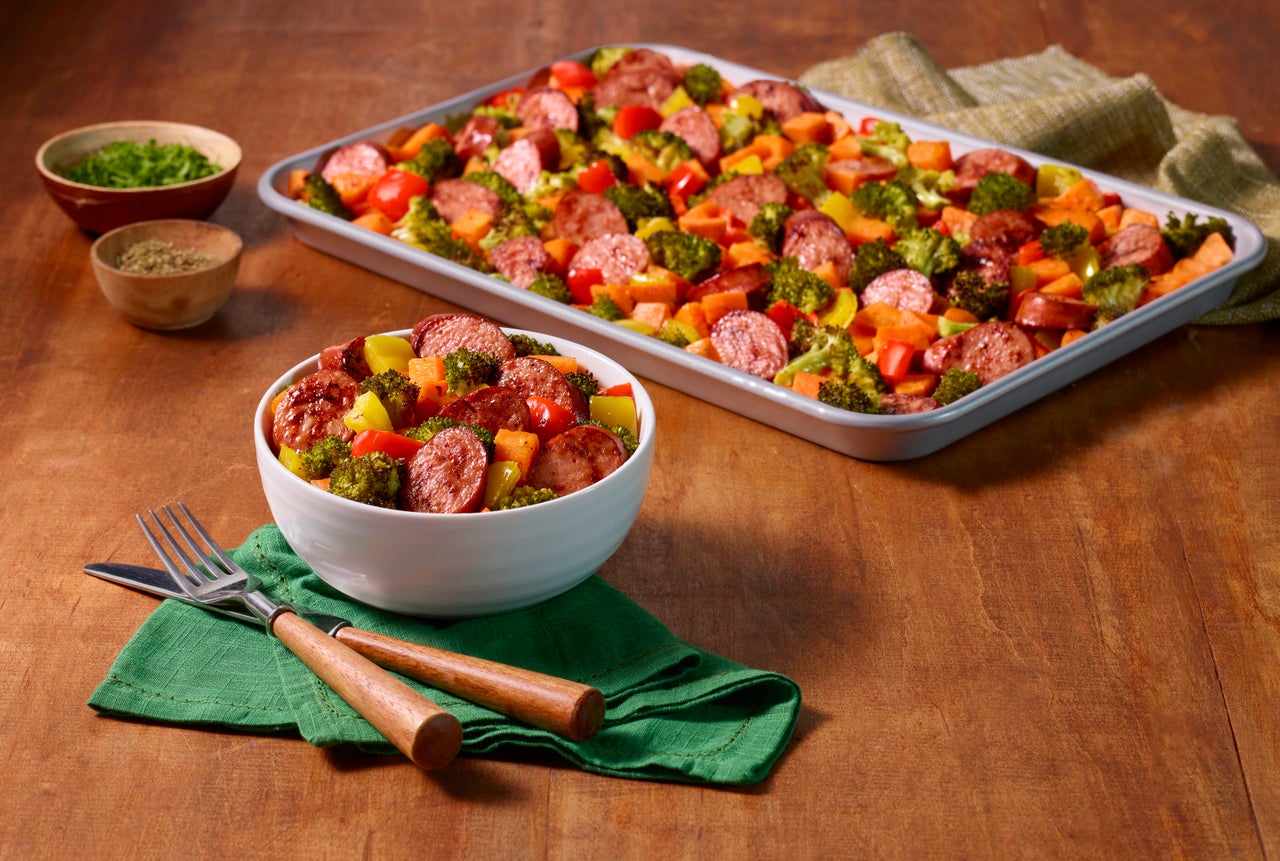 Smoked Sausage Sheet Pan 