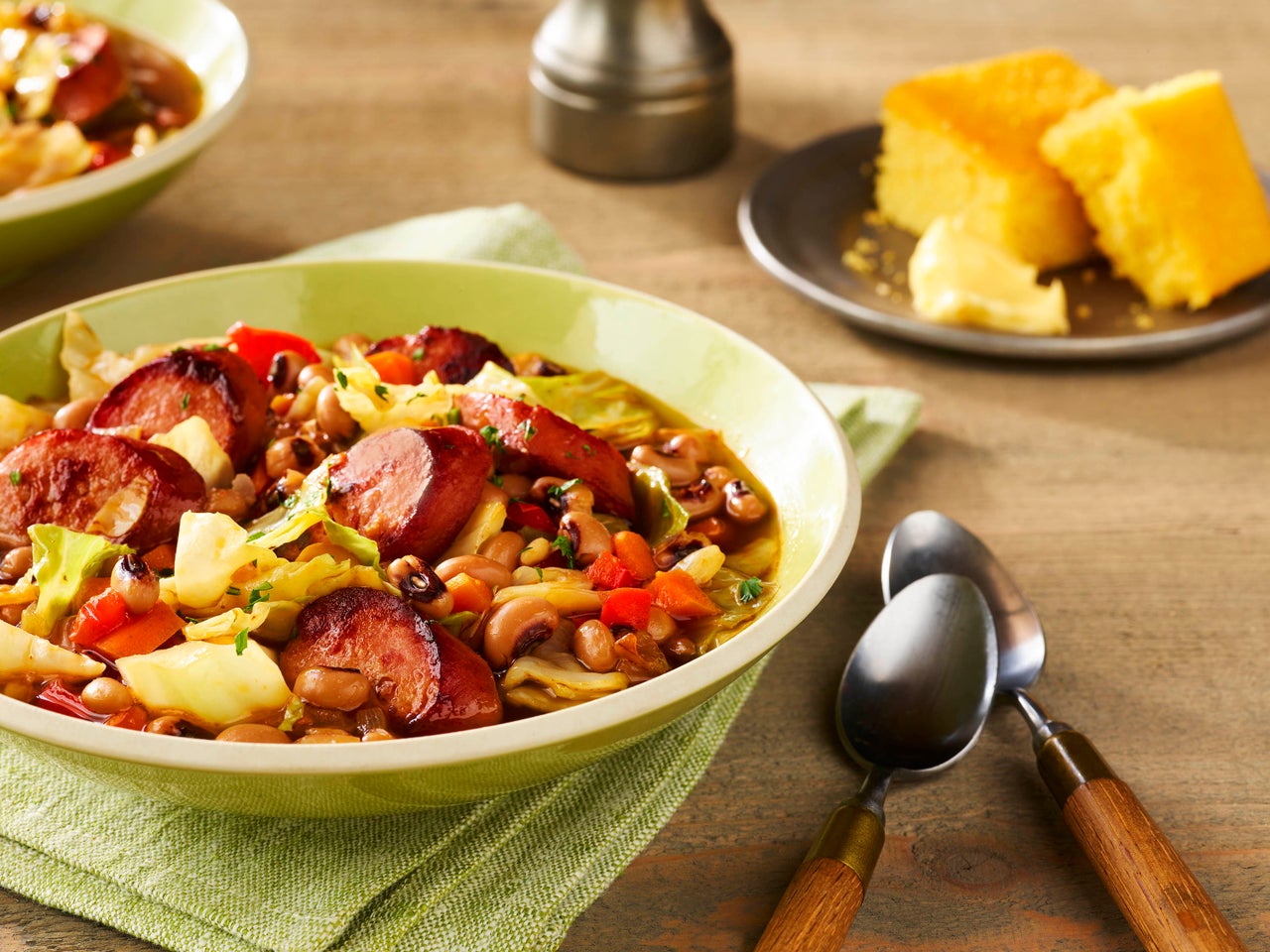 Smoked Sausage Black-Eyed Pea and Cabbage Soup | Eckrich