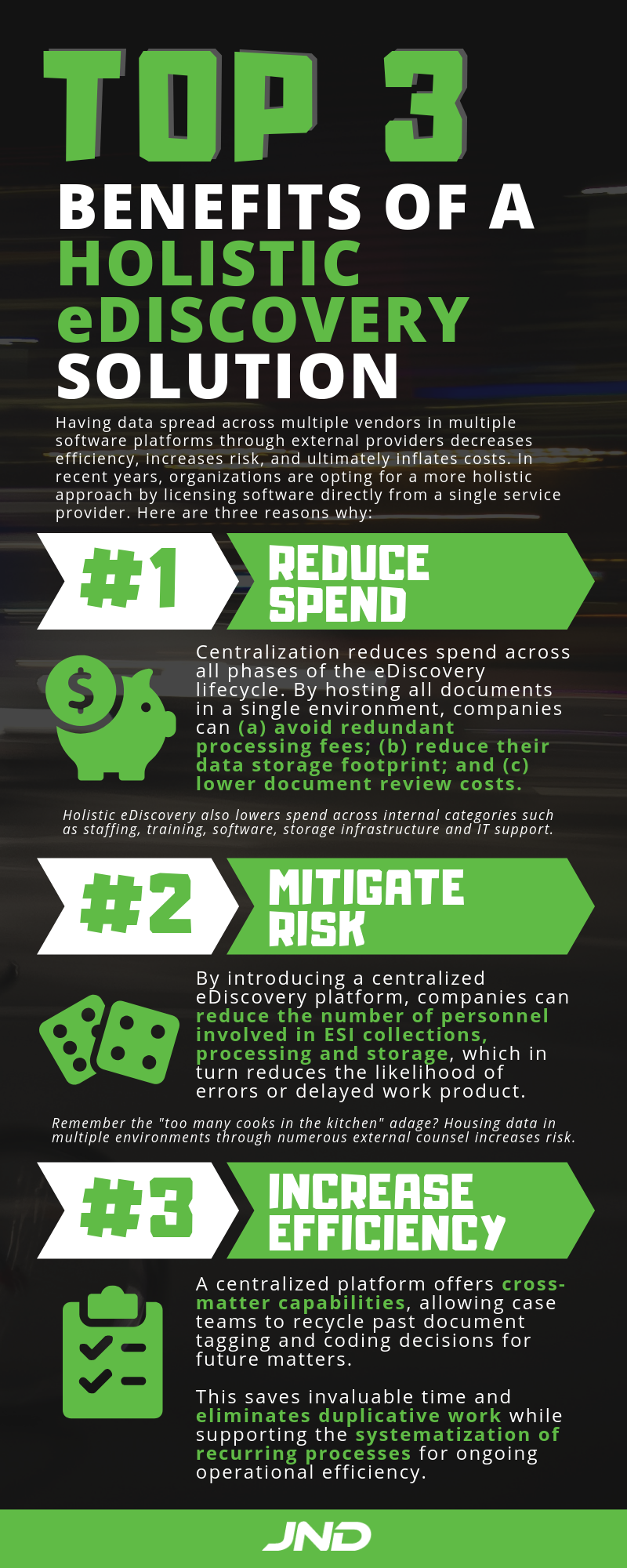 [Infographic] Top 3 Benefits of a Holistic eDiscovery Solution