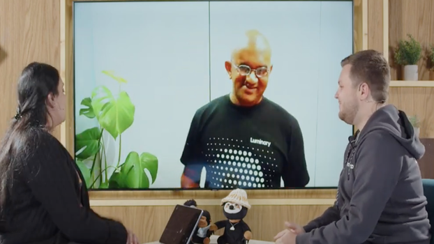 Picture of Emmanuel Tissera presenting on the screen