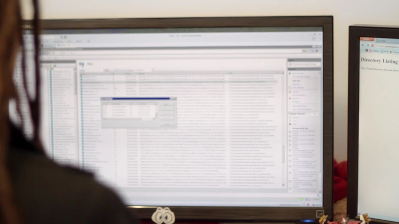 Developer at a computer screen