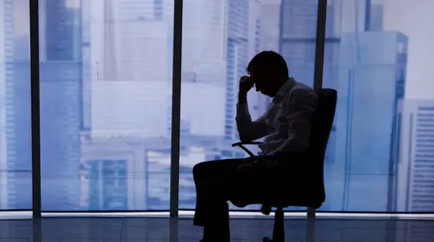 Office workers thinking of mistakes