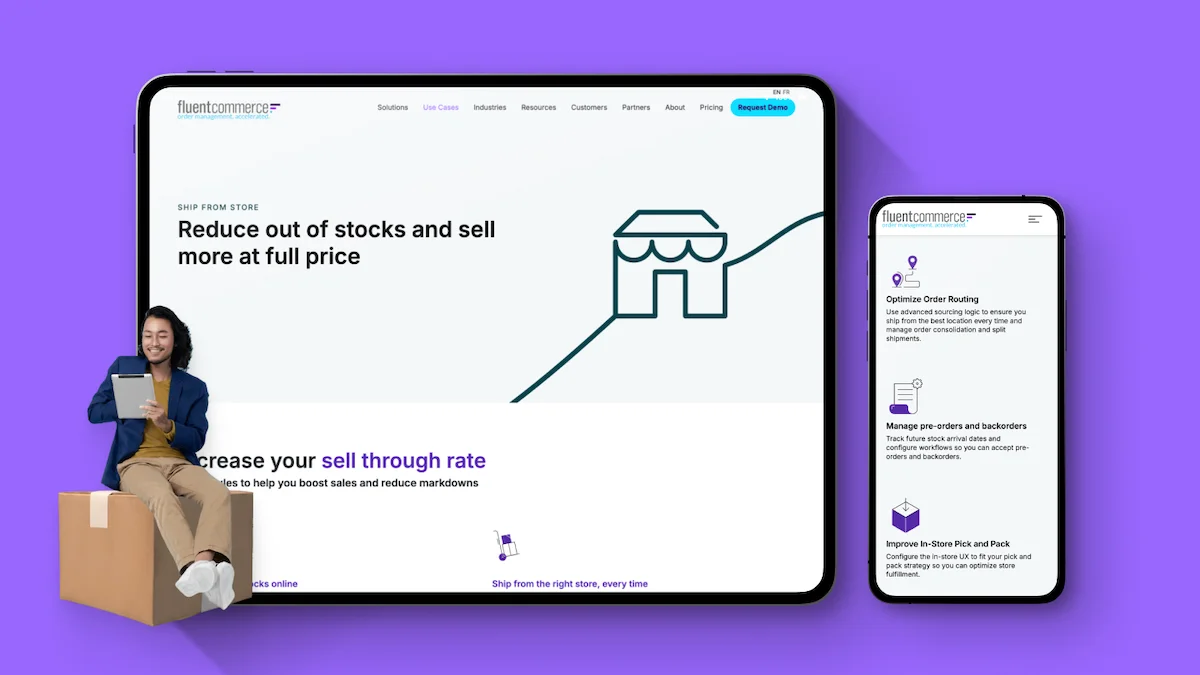 Picture of Fluent Commerce's website interface