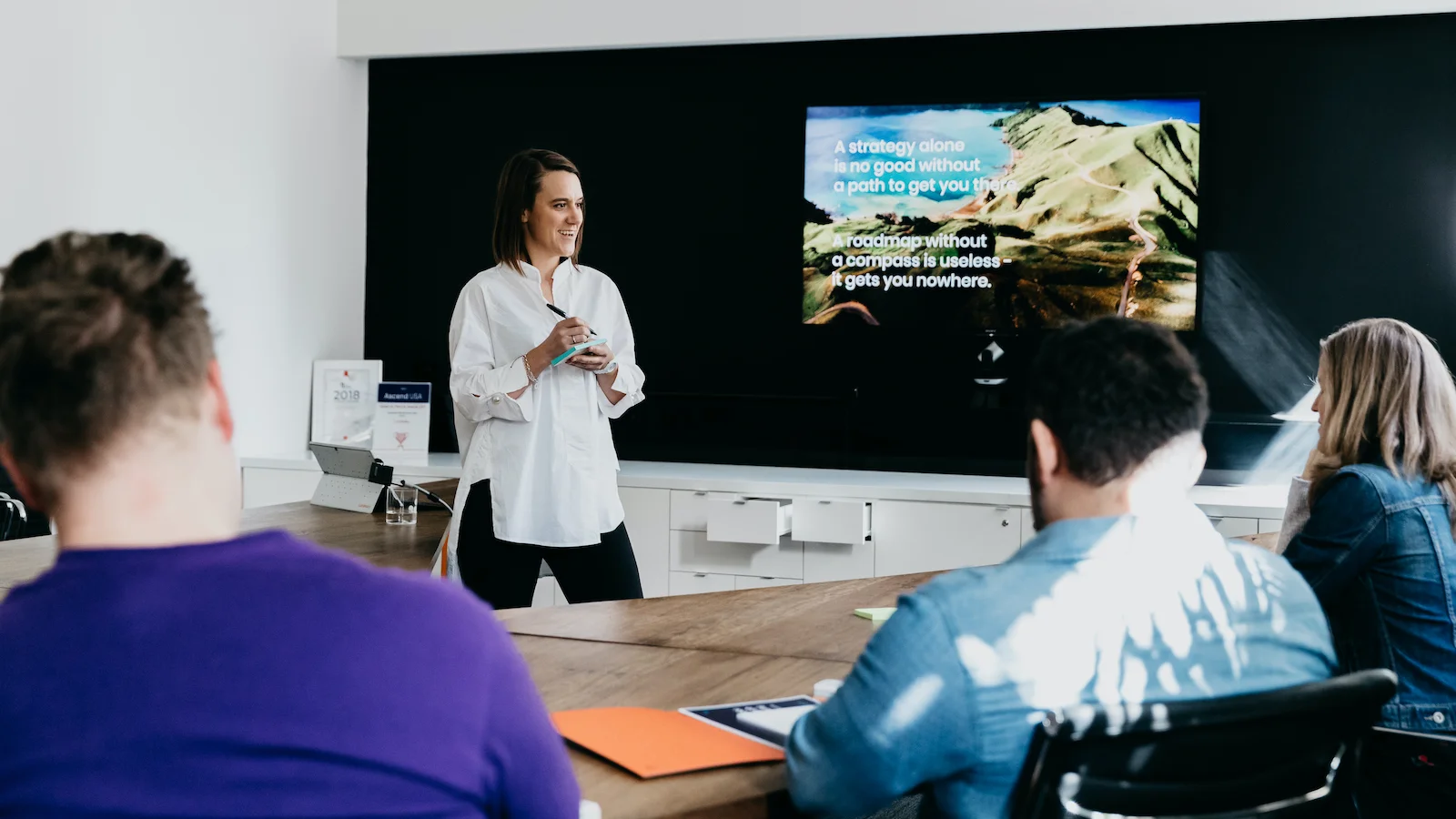 Emma presenting roadmap strategy session