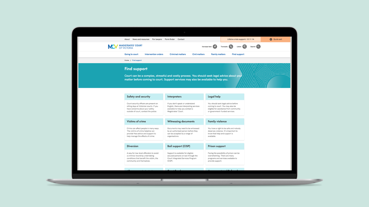 Picture of the MCV interface against a green background