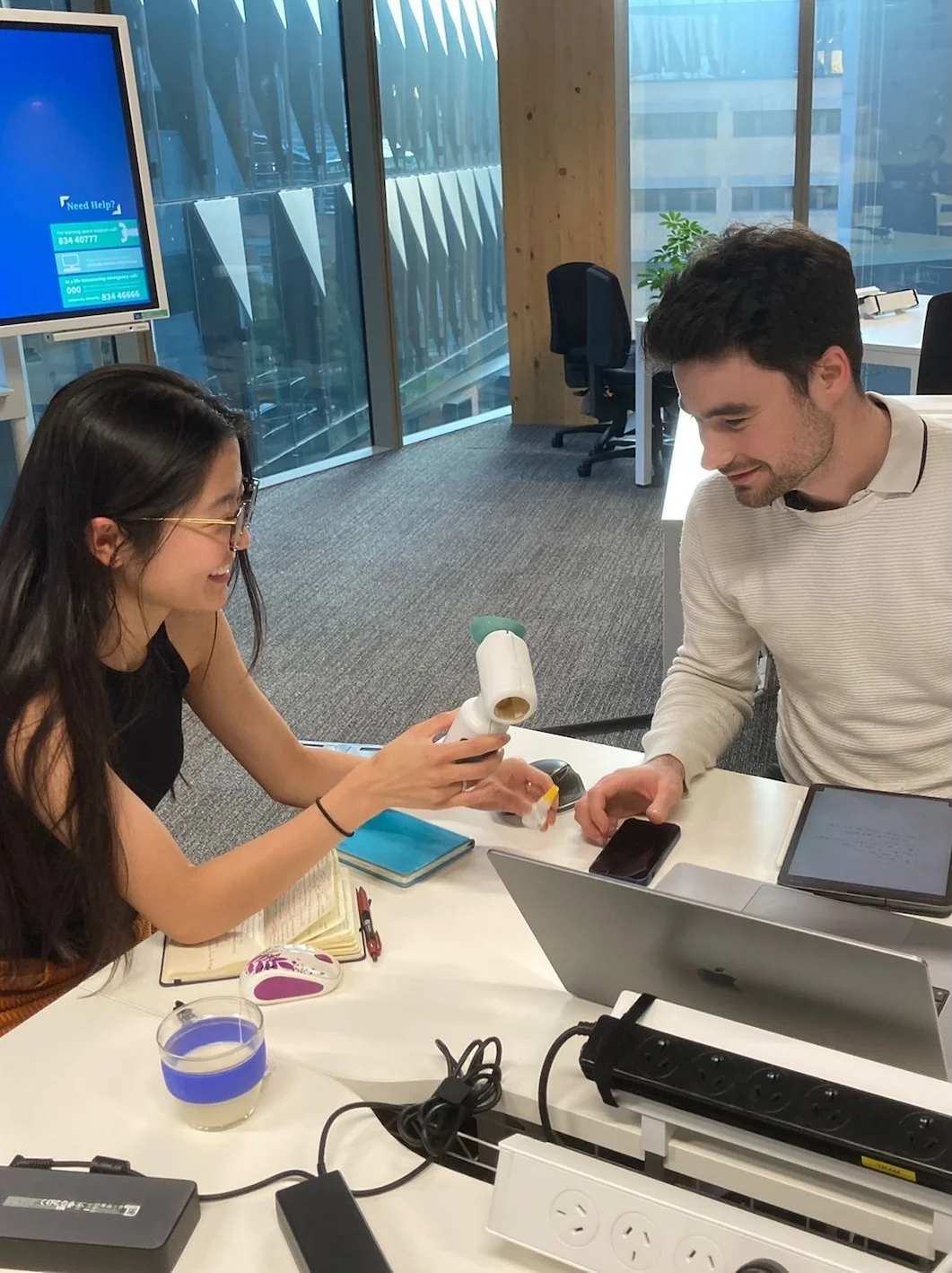 Nathan with colleague