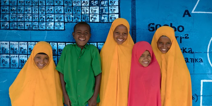 Children in rain jackets