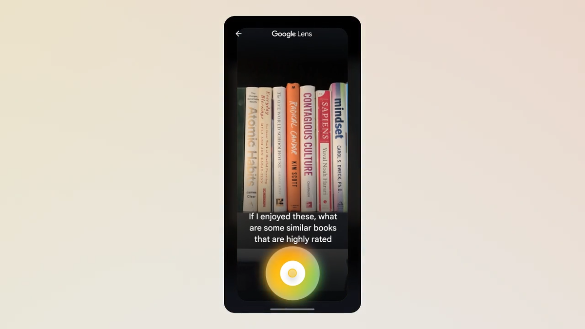 A voice and visual search using Google Lens