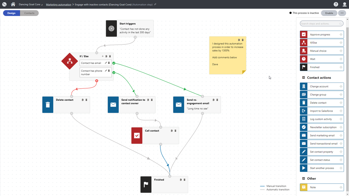 Kentico Xperience 13's new marketing automation UI