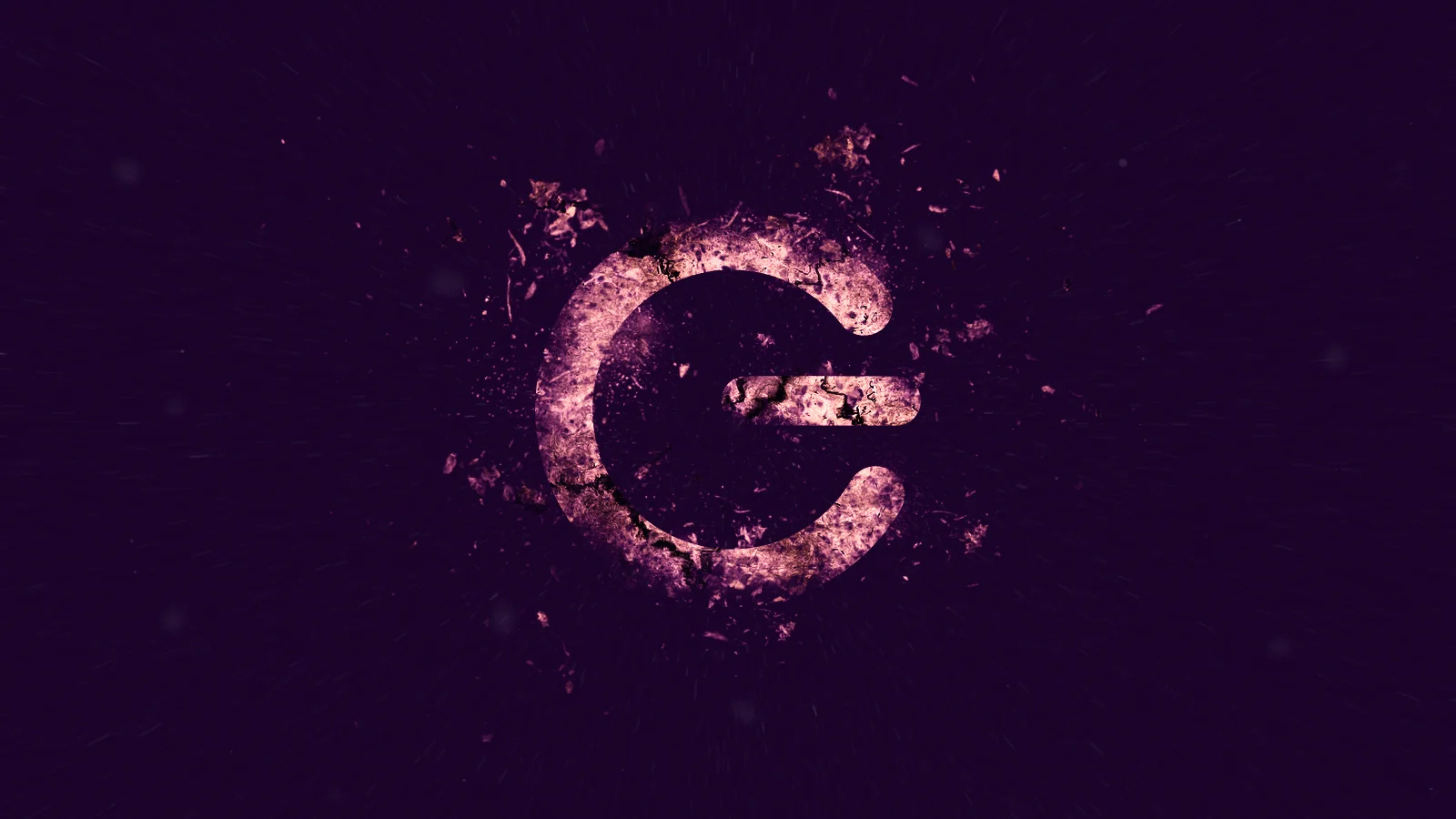 Light purple G on a dark purple background