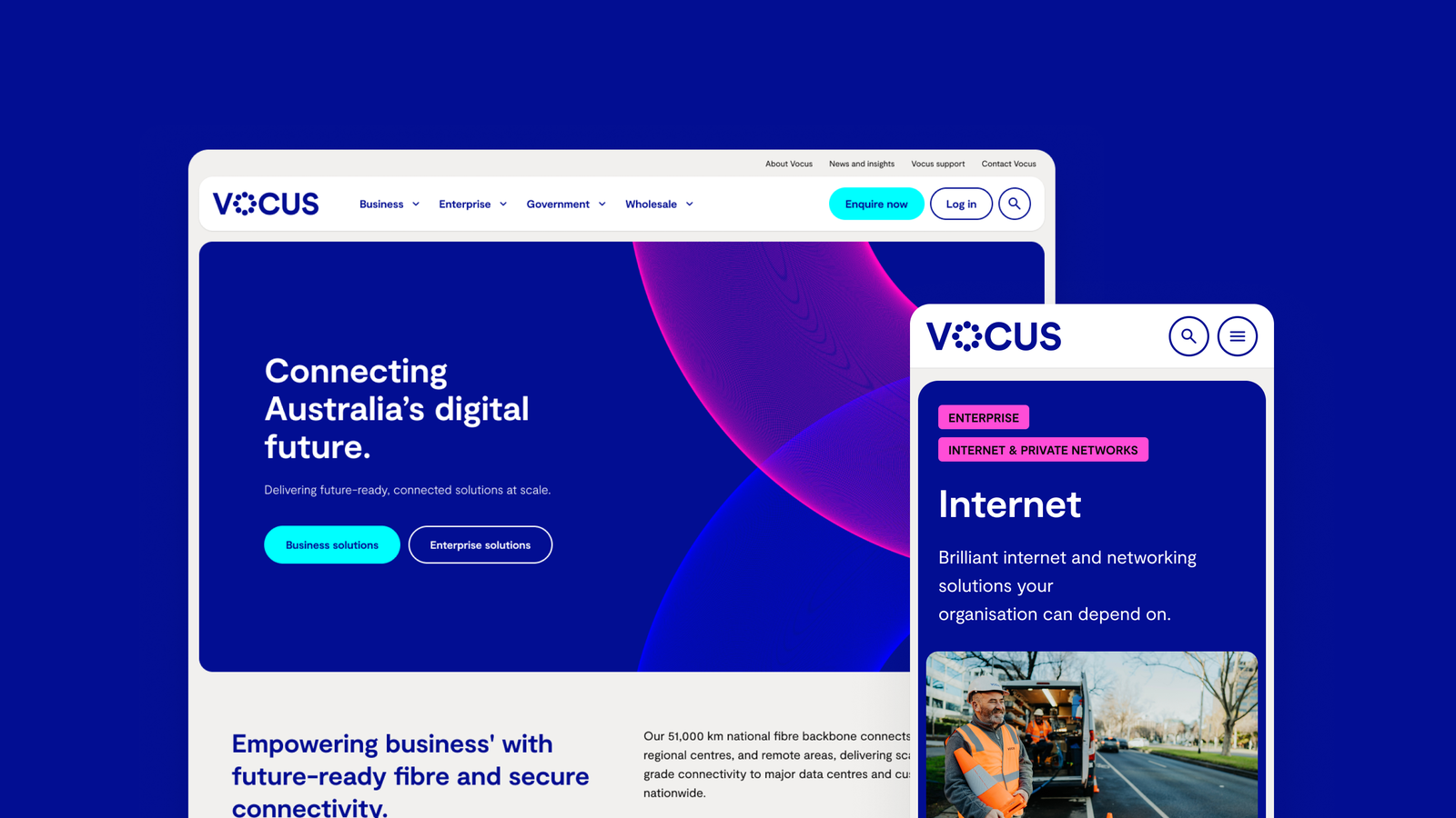 Vocus website