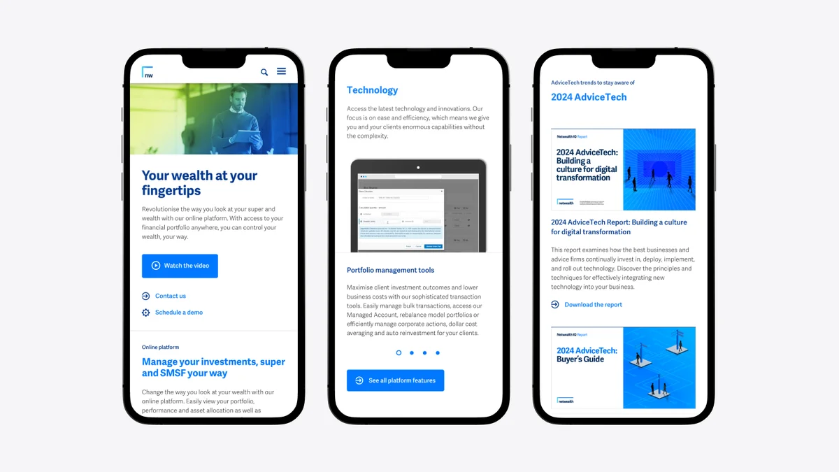 Netwealth on mobile