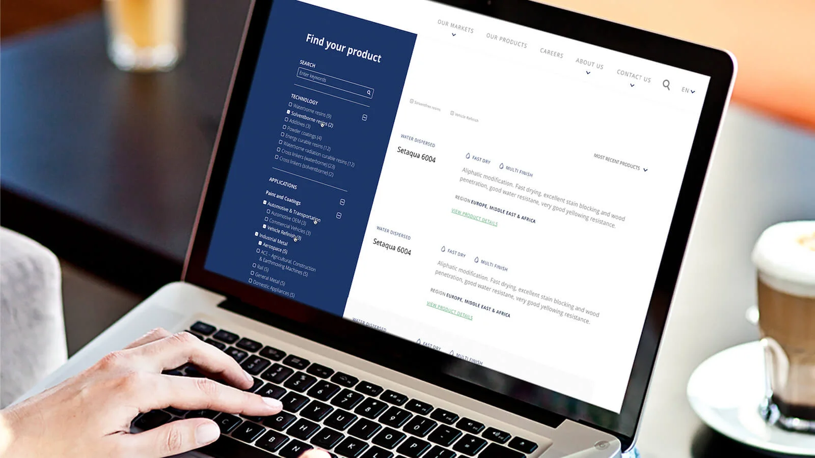 Allnex product finder