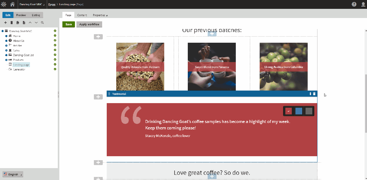 Kentico 12 MVC Personalisation