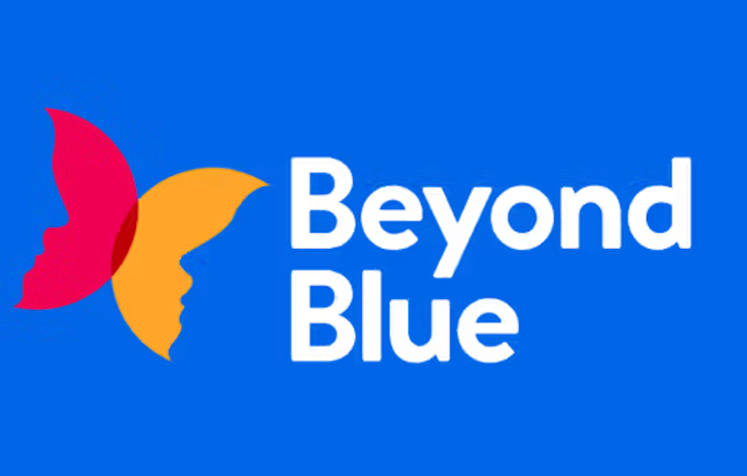 Beyond blue logo in blue
