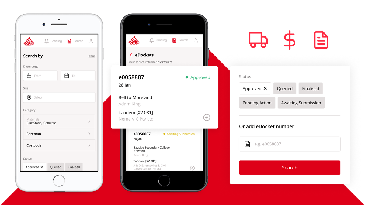 Picture of the Fleet Plant Hire interface
