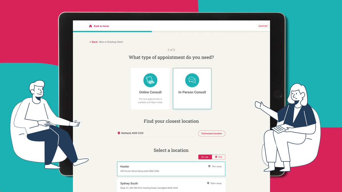 Interrelate - appointment booking