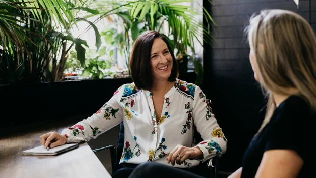 Lisa coaching a Luminary team member