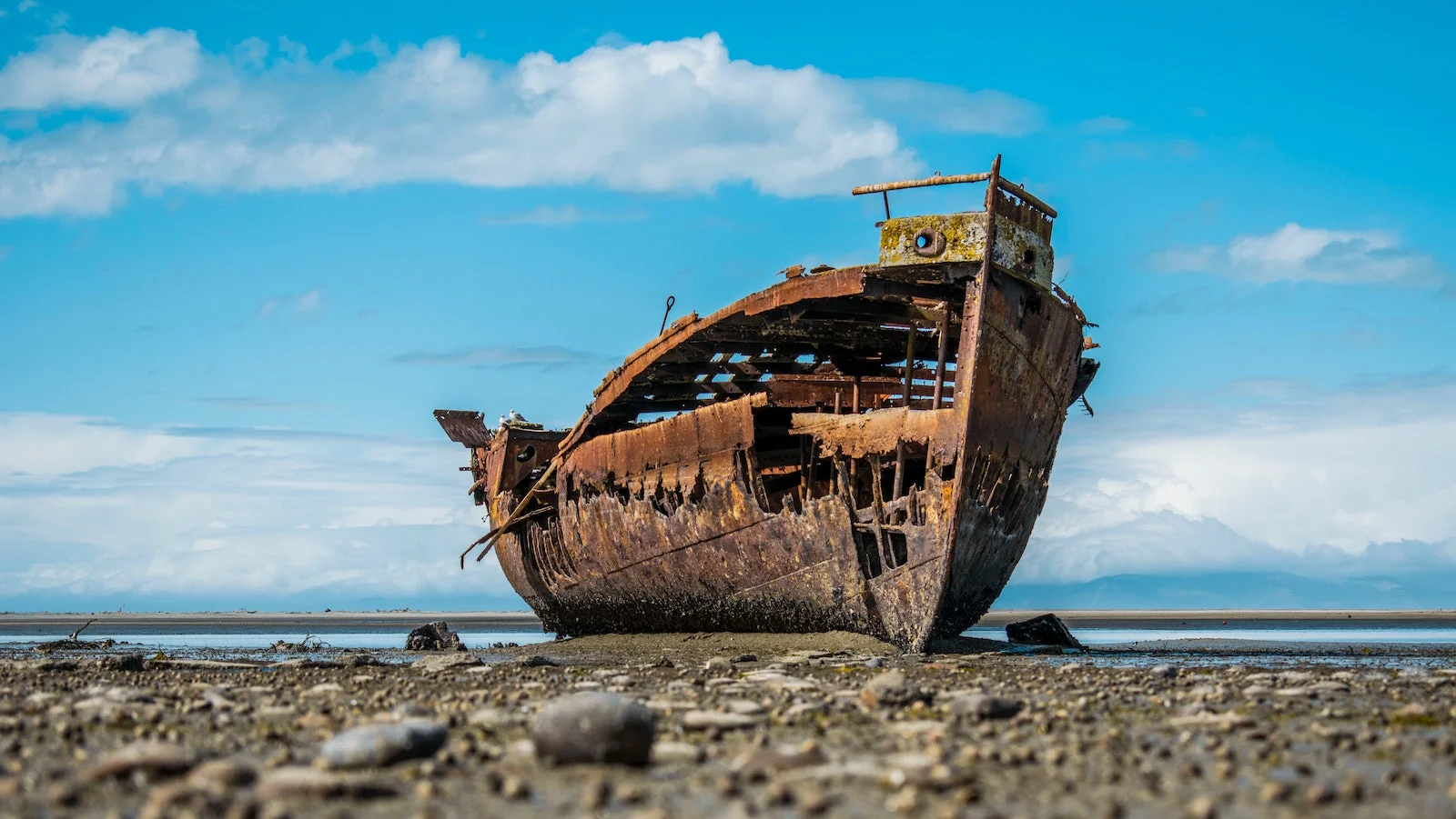 Shipwreck on the beach