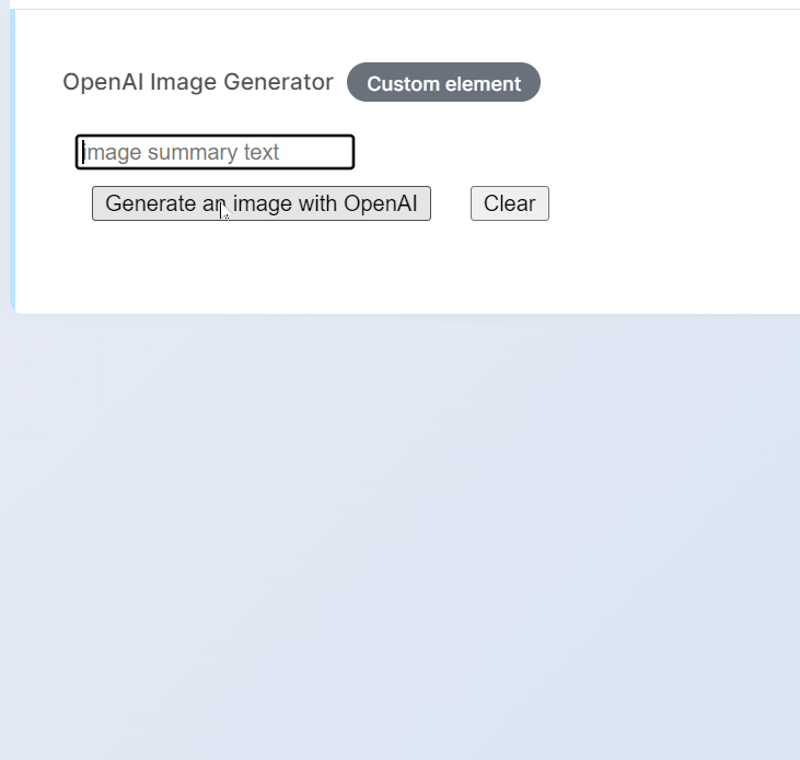Screen capture of AI generating an image of two robot arms shaking hands