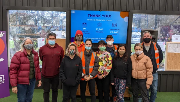 Luminary team at Foodbank