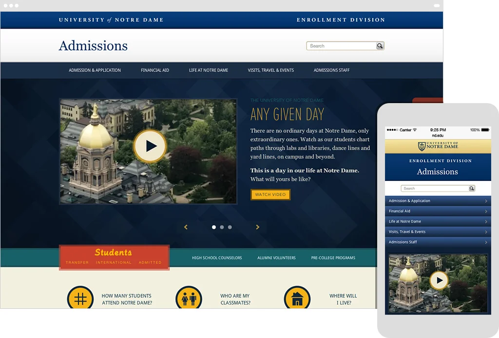 UND Website Screenshot