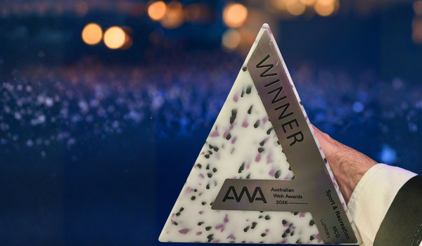 Picture of the Australian Web Award trophy in Adelaide