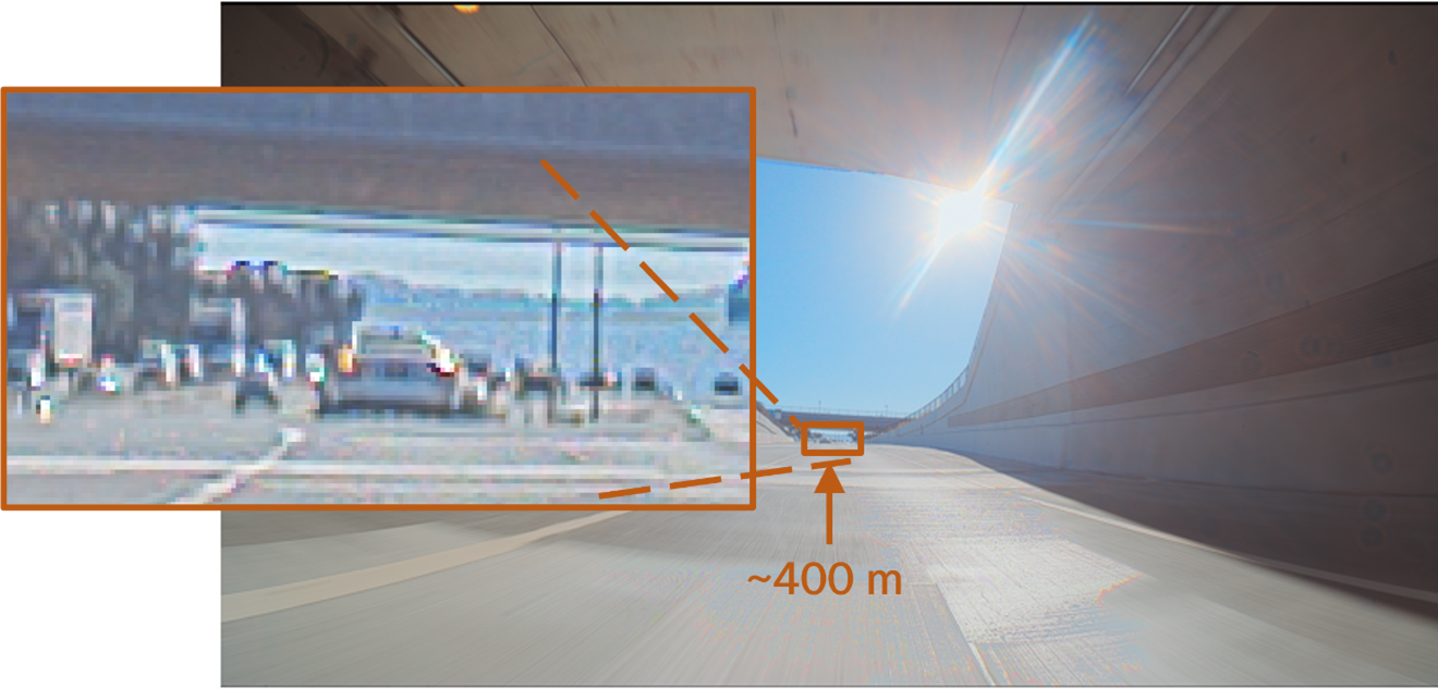 120deg field of view sensor RYYCy image, color processed