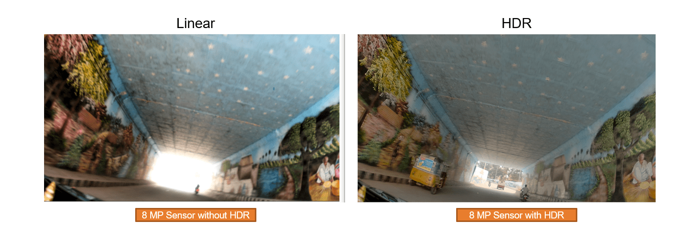 HDRの有無による照明の比較