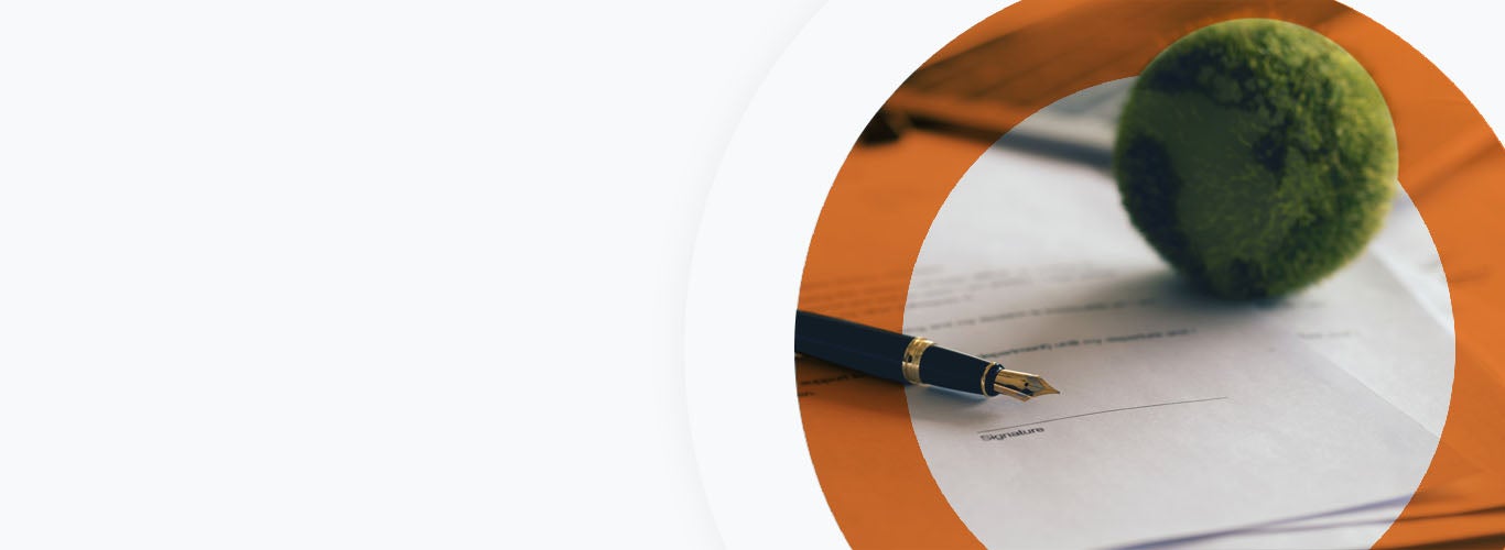 Document sign image for product sustainability hero