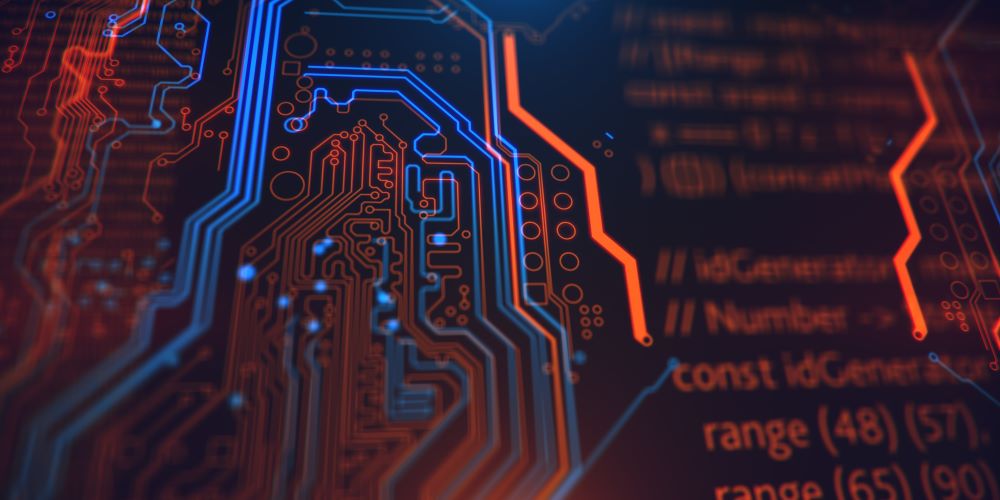 A close up of a circuit board