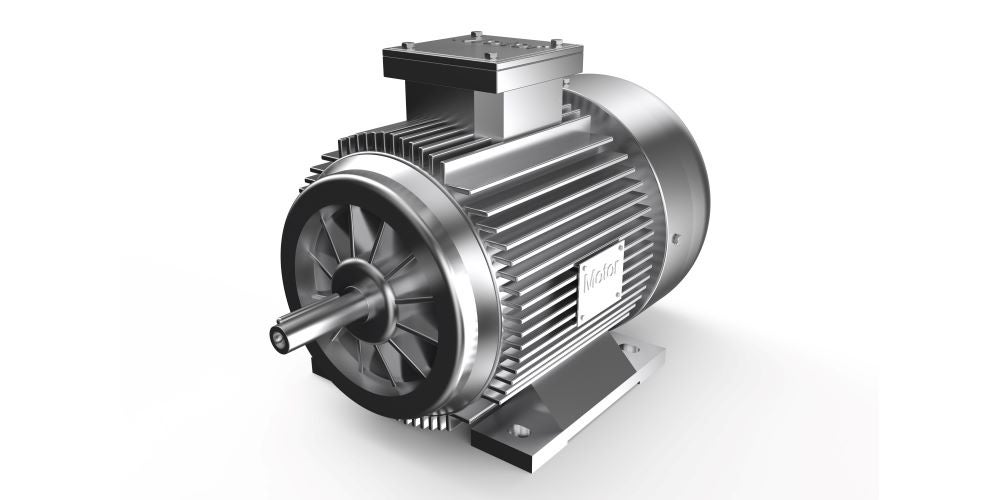 A close-up of an electric motor