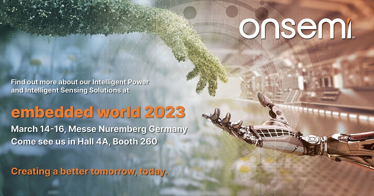 onsemi to Unveil Sustainable Innovations at embedded world