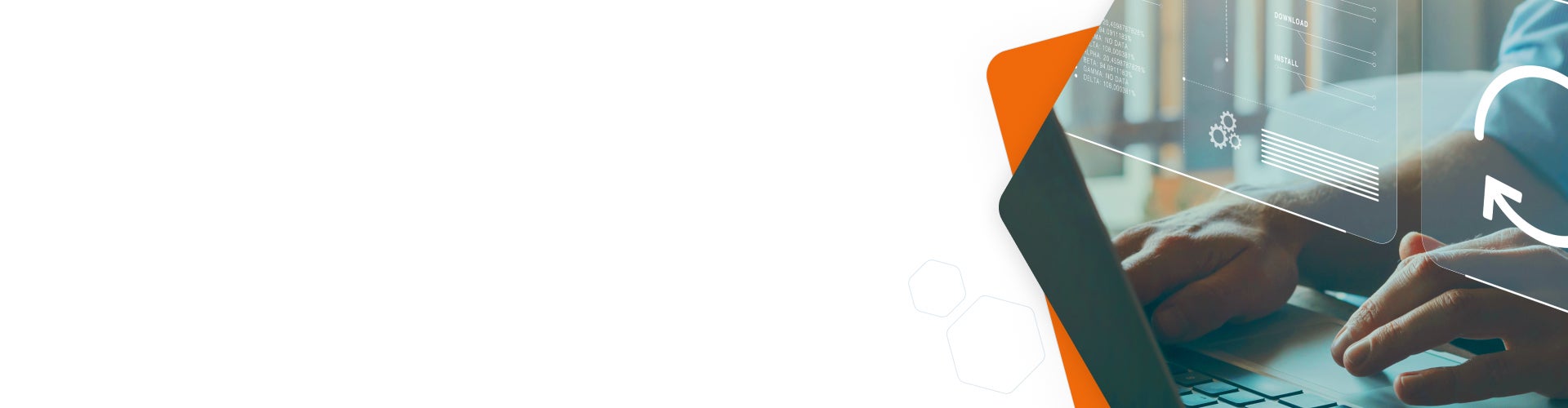 Header image showing someone is using computer and uploading something. 