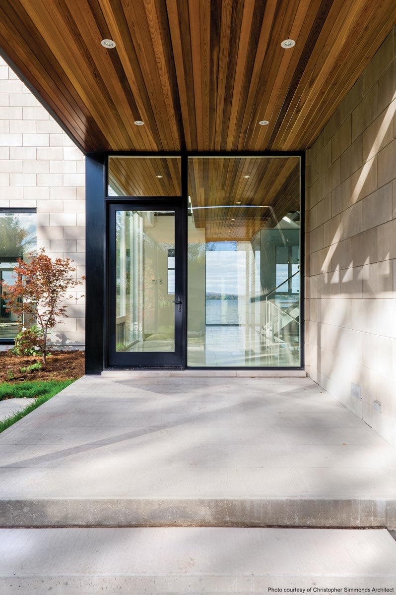 Inswing entrance doors