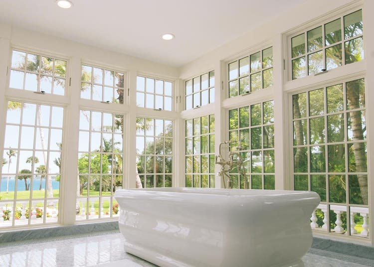 Ultra Series crank-out awnings with picture casements