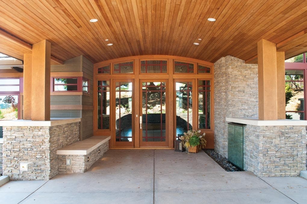 Entrance door system with custom French inswing entrance doors