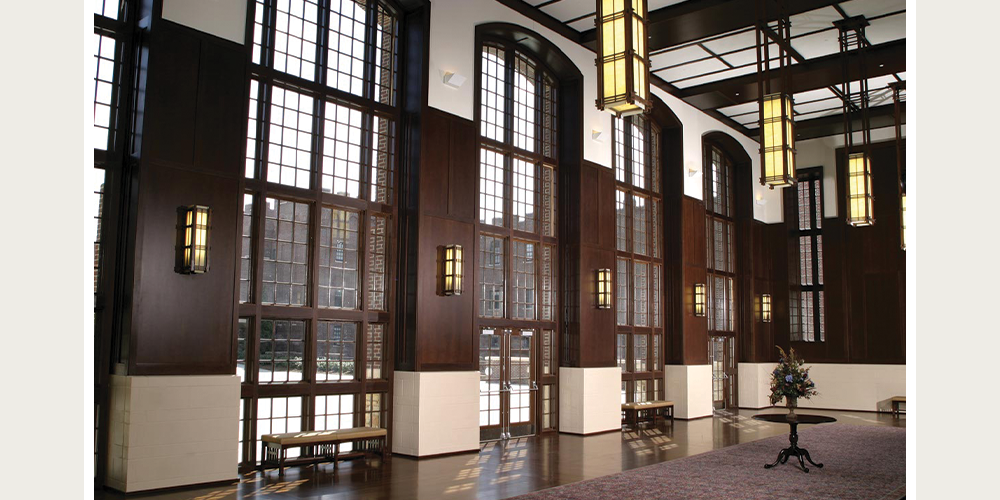 Ultra Series picture casements, radius and French commercial outswing entrance doors