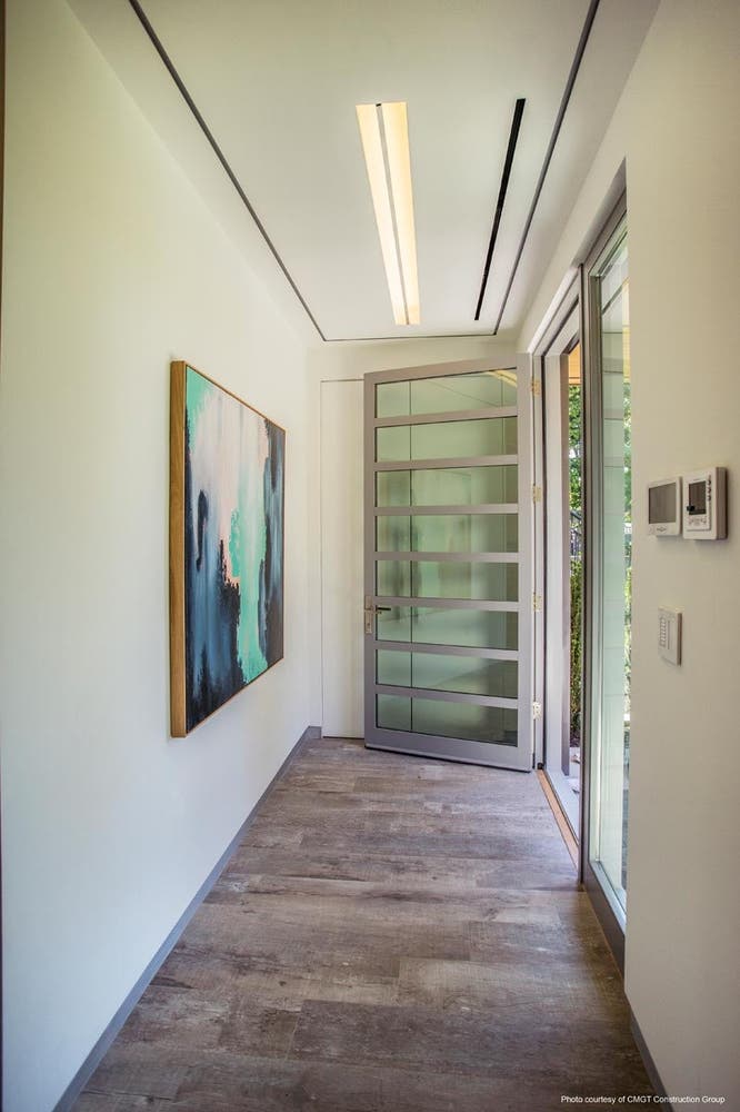VistaLuxe® Collection inswing entrance door and sidelite with 2-1/8" thick panels