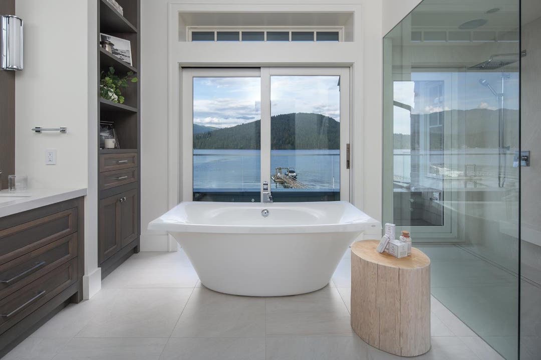 Ultra Series Multi-slide door with two panels that pocket to one side