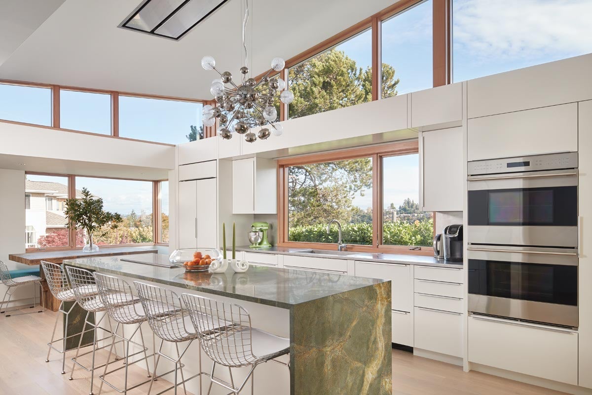 VistaLuxe WD LINE casements with Satin Nickel hardware