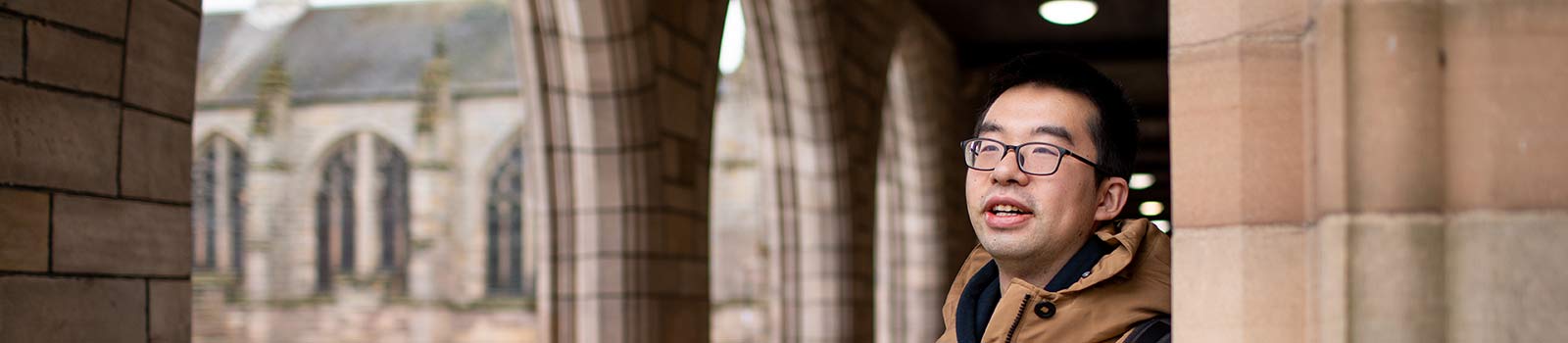 International student on campus