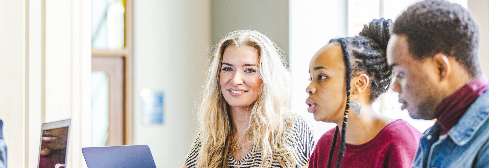 Students working together